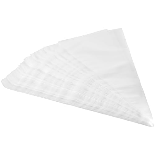 JAPCHET 400 PCS 21 Inch Large Piping Bags, Disposable Clear Plastic Pastry Bags, Thickened Cake Decorating Bag for Dessert, Pastry, Cupcake, Cookies