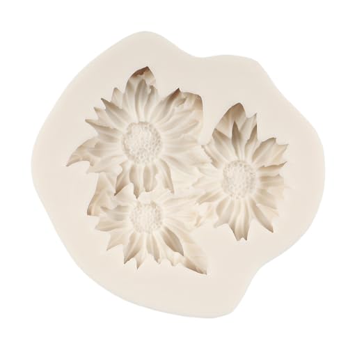 Rose Flower Silicone Mold Sunflower Peony Fondant Molds Set of 4 - color: Style A