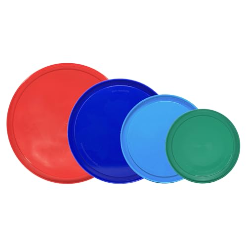 Pyrex 322-PC 323-PC 325-PC 326-PC Replacement Bowl Lids Set- Made in USA - color: Green, Marine Blue, Cadet Blue, Red