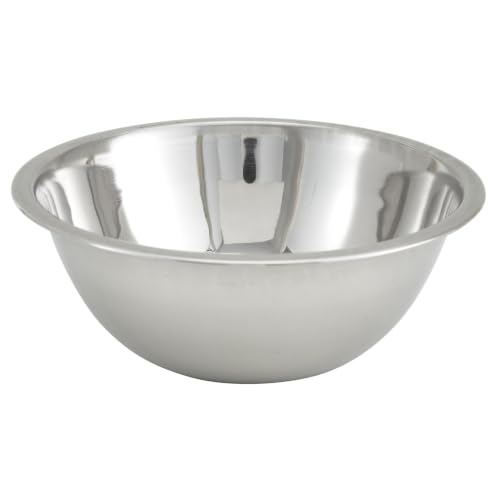 Winco Mixing Bowl, 13-Quart, Medium, Stainless Steel