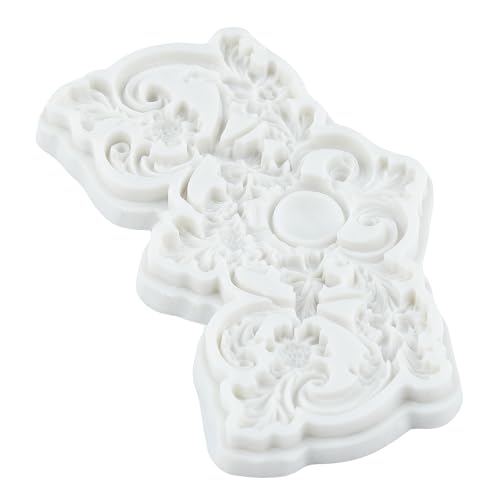 Baroque Scroll Fondant Mold Flower Relief Silicone Molds