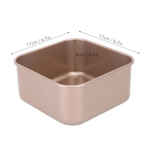 Deep Cake Pans For Baking Pan Deep Square Stick Proof Stackable Thickened Carbon Steel Baking Sheet for Cake Bread Barbecue (Small 17 * 17 * 8cm/6.7 * 6.7 * 3.1in) - size: S 6.7 x 6.7 x 3.1 inches