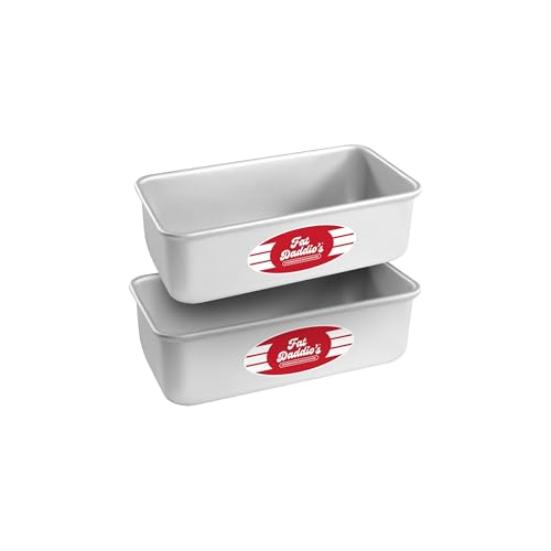 Fat Daddio's Anodized Aluminum Bread Pan, 7.75 x 3.75 x 2.5 Inch, Set of 2, Silver - size: 7.75 x 3.75 x 2.5 Inch, Set of 2