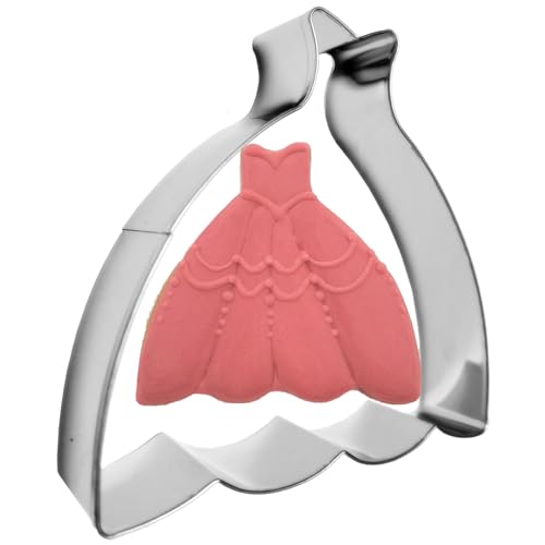 Large Princess Dress Shaped Cookie Cutter Steel Strapless Party 4.6 in - size: Model 9
