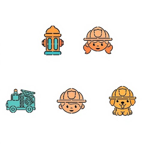 Reusable Firefighter PYO Cookie Stencil Paint Your Own Custom Design Unique Cookies Stencils Creates Custom Coloring Pages Designs, Perfect for Kids, Parties, and Bakers (Fire Fighter) - style: Fire Fighter