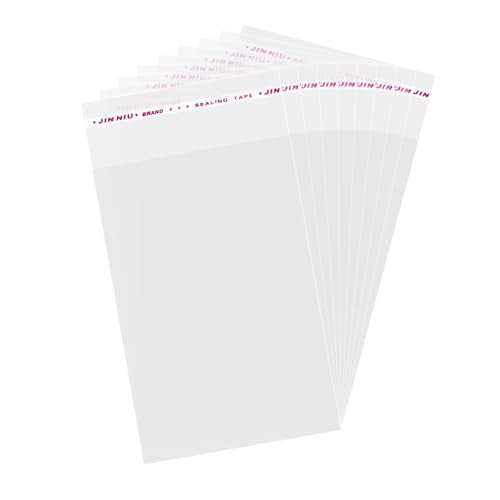 Brandon-super 200 Pack Sealing Cellophane Bags - Clear Cookie Bags Resealable, Self Adhesive for Packaging Gifts, Cookies - Candy Bags, Jewelry Bags, Sample Bags - 8X12 Inch - style: 8x12 Inch
