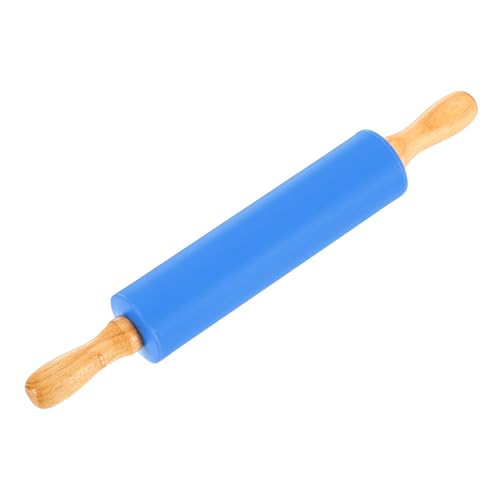 uxcell 6.7 Inch Silicone Rolling Pin Small Dough Roller Blue - color: Blue, size: 6.7 Inch