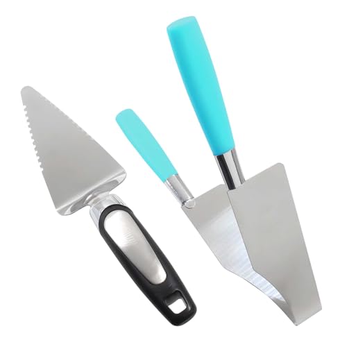Blue Cake Slicer, 2 Pieces, Stainless Steel Cake Server Cutter - color: Blue