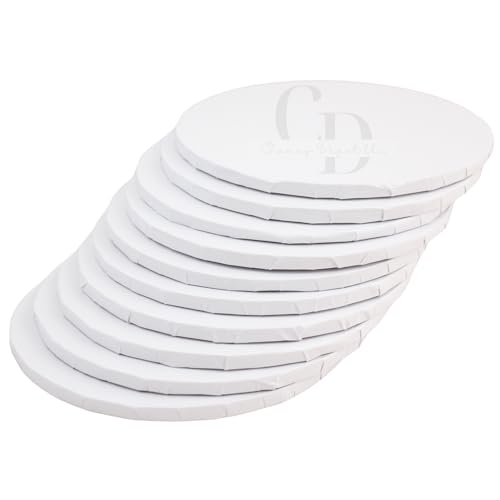 6in Sturdy White Cake Drum, 1/4in- 10 pack (6in)