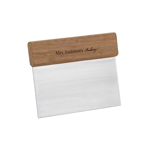 Mrs. Anderson's Baking Pastry Dough Scraper, 6 Inch, Stainless Steel And Wood, Professional Quality, For Portioning Dough And Scraping Work Surfaces - style: Dough Scraper, Wood Handle