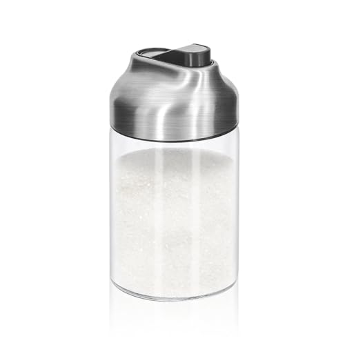 Aelga Glass Sugar Dispenser with Pour Spout, Weighted Pourer, Coffee Bar Accessories for Coffee, Tea and Baking