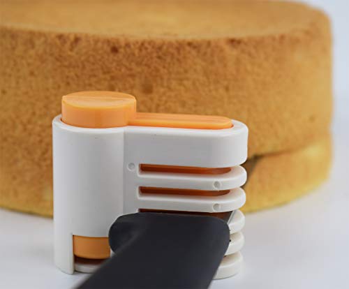 Yorwe 2PCS Cake Slicer Leveler, 5 Layers Bread & Toast Cutter (Orange) - color: Orange