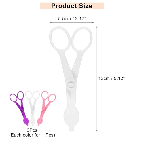 uxcell 3Pcs Flower Lifter Cake Decorating 5.1x2.2" Tool White/Pink/Purple - color: White/Pink/Purple