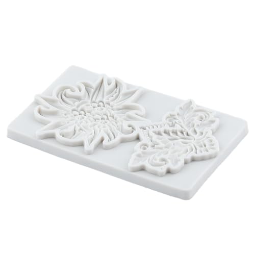 Lingzhi Baroque Style Silicone Mold Curlicues Scroll Lace Fondant Molds - color: Style H