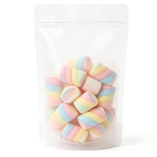50pcs Stand Up Matte Bags Resealable Pouches With Frosted Front Window Self-seal Zipper Bags Heat Sealable Packaging Bags for Food Storage 5.5"*7.8" - size: 5.5"*7.8"