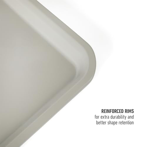 Calphalon Legacy Cookie Sheet Set, 3-Piece Nonstick Baking Sheets 18 15 13 Inch Cookie Baking Sheet, Metal Baking Sheet, Taupe, PFOA-Free for Even Baking, Oven Safe Cookie Pans for Baking - color: Legacy Taupe