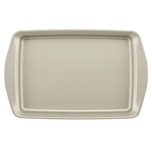 Rachael Ray Nonstick Bakeware Set without Grips includes Nonstick Cookie Sheets / Baking Sheets - 3 Piece, Silver - size: 3 Piece, style: Cookie Pans