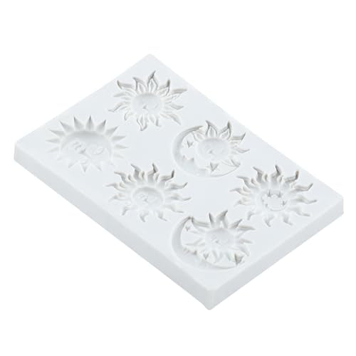 Sun Moon Face Fondant Molds Sun Face Silicone Mold - color: Style D