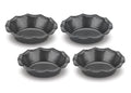 Cuisinart 4 Piece Fluted Tartlet Pan Set, Mini, Steel Gray - color: Steel Alloy, size: 4 Count (Pack of 1), style: Fluted Tartlet Pan