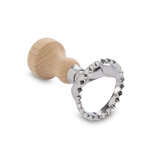 Fante’s Ravioli Maker Stamp With Wooden Handle, Fluted Round Shape, For Homemade Pasta, Cookies, Everyday Meals, And Holidays, 2-Inch - size: Single, 2-Inch Round