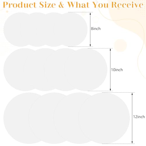 12 Pack Round Cake Drums Greaseproof Boards 8 10 12 Inch