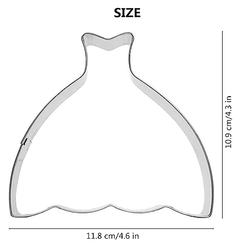 Large Princess Dress Shaped Cookie Cutter Steel Strapless Party 4.6 in - size: Model 9