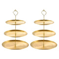 3 Tier Stainless Steel Cupcake Tower Dessert Stand 2 Pcs