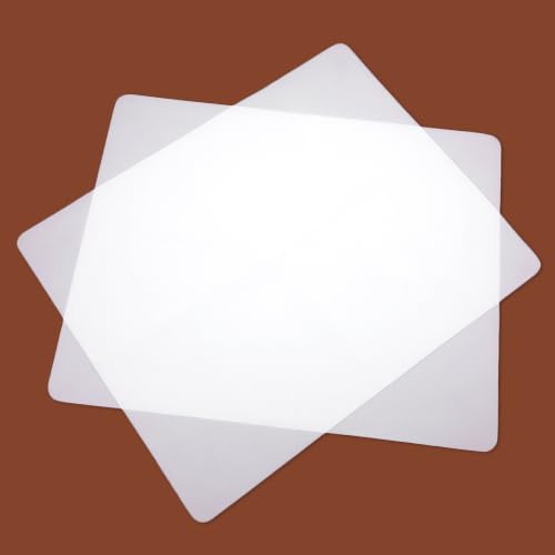 2Pcs Food-Grade Silicone Mat, Non-Slip Heat Resistant Countertop Protector, Clear Small Non-Stick Baking Mat, Heat Resistant Placemat for Pastry for Kitchen Baking Craft DIY 20" x 16"