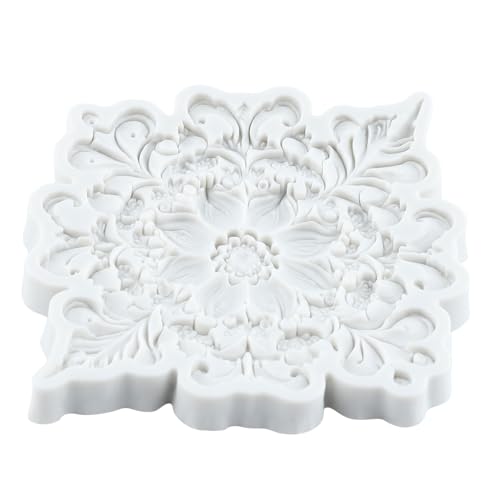 Lingzhi Baroque Fondant Mold Curlicues Scroll Border Lace Silicone Molds - color: Style G