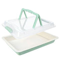 Sheet Cake Pan with Lid, 2" Deep Nonstick Ceramic, Mint Green