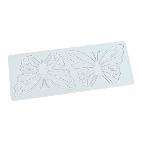 TUKE Silicone Lace Mold Butterfly Pattern Fondant Molds DIY Embossing Mat for Cake Decorating Annimal Design DIY Craft, Chocolate, Resin, Clay, Soap Making (F_ Butterfly) - size: F_ Butterfly
