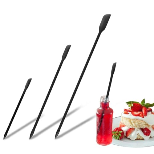 9Pcs Silicone Spatula Set,Flexible Small Spatula Tools for Baking, Mixing, Cooking, Frying, Kitchen Use.Jar Spatulas for Scraping,BPA free,cookware safe (Black) - color: Black