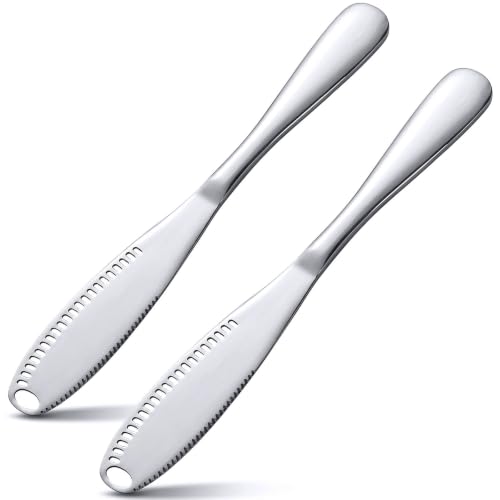 (2 Pcs 3-in-1 Butter Spreader Knife - Stainless Steel Butter Knife