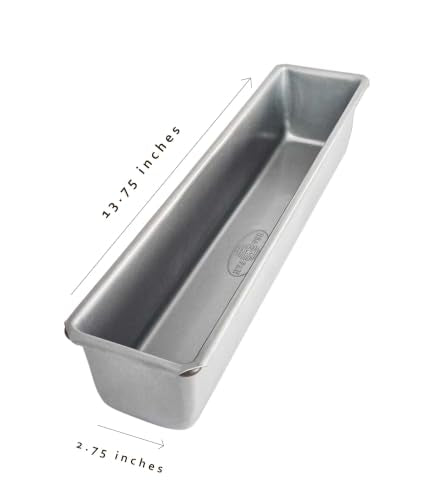 USA Pan Bakeware Nonstick Cocktail Sandwich Loaf Pan - size: 13.75 x 2.75 x 2.75 Inch, style: Cocktail Loaf Pan