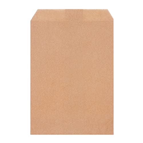 Quotidian Brown Flat Greaseproof Kraft Paper Cookie Bags 4x6 in, 100 Count - color: Brown