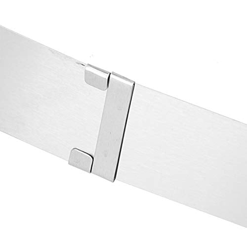BORDSTRACT Square Adjustable Cake Mould, Stainless Steel Rectangle Cake Tin Cutter Baking Frame for Mousse Tiramisu (Large (16~28cm)