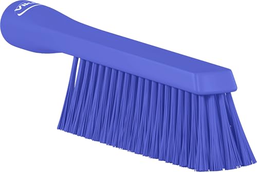 Vikan 4592 Hand Brush, Medium Stiff Bristles, Food Safe, Ergonomic Grip for Kitchens and Industrial Use (Purple) - color: Purple