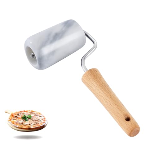 Tianman Small Marble Dough Roller Non-Stick T-Type,For Cake Baking Tortilla Fudge Pizza Cookies & Other Kitchen Baking Cooking(2.7"White). - color: 2.7" White, size: 2.7"