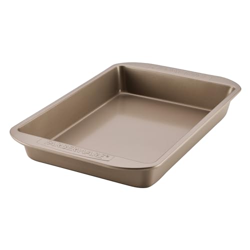 Farberware Nonstick Rectangular Cake Pan, 9x13 Baking Pan, Mocha - color: Mocha