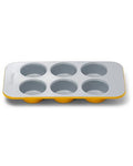 Caraway Non-Stick Ceramic-Coated 6-Cup Muffin Pan - color: Marigold, size: Muffin Pan (6 Cup)