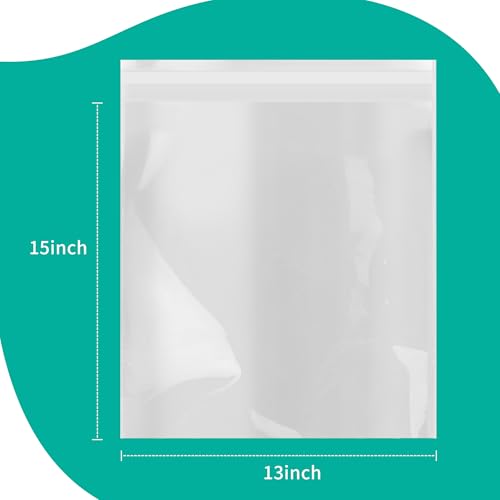 iMailer 500 Pack 13" x 15" Clear Cellophane Bags Large - size: 13x15 Inch (Pack of 500)