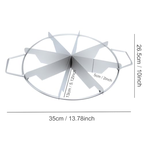 1Pcs Pie Cutter Press Stainless Steel Cake Cutter 8-Cut Cake Slicer for Even Slices with Side Handle