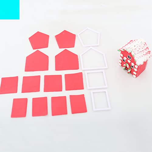 Gingerbread House Cookie Cutter Set, 3D Plastic Mini Christmas Cookie Cutter Kit, Biscuit Mold DIY Baking Tools