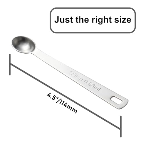 2PCS 1/6tsp(0.83ml) Mini Measuring Spoon, Small Teaspoon for Tiny Amounts - size: 1/6tsp|0.83ml
