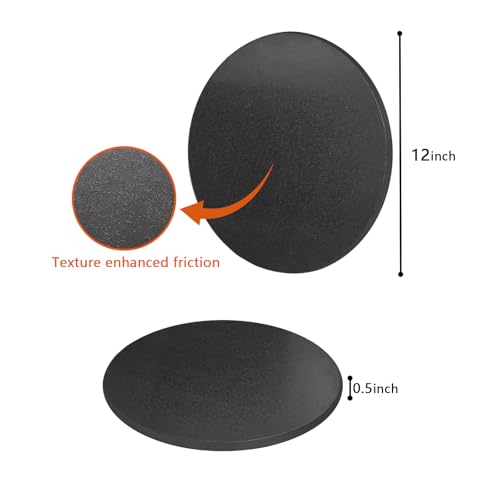 12 PCS 12 Inch Cake Drums, 1/2 Inch Thick Round Cake Boards, Black, Professional Quality Cardboards, for Weddings, Birthdays - color: Black, size: 12 Inch