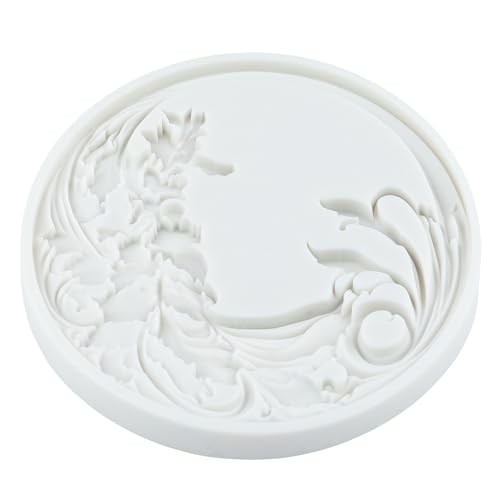 Baroque Curlicues Scroll Lace Picture Frame Silicone Fondant Mold - color: Style I