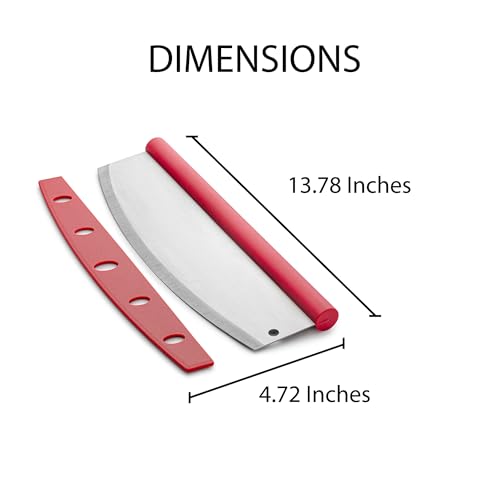 Fantes Rocking Pizza Cutter, Stainless Steel with Blade Guard and Comfort Handle, The Italian Market Original since 1906 - style: Rocking Pizza Cutter