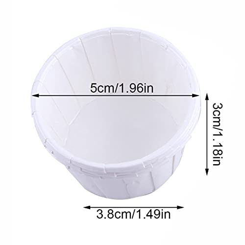100Pcs Mini Baking Cups, Mini Muffin Cups (Pure White) - color: White