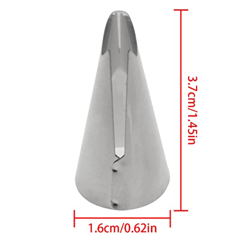 Haidong 7PCS Stainless Steel Piping Tips Russian Ruffle for Cake Decorating