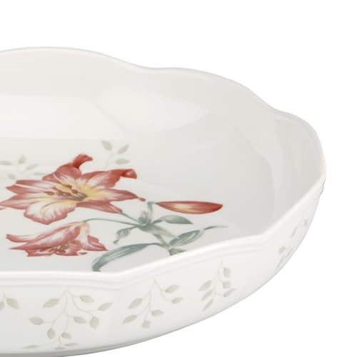 Lenox Butterfly Meadow Low Serve Bowl, White - - style: Low Serving Bowl